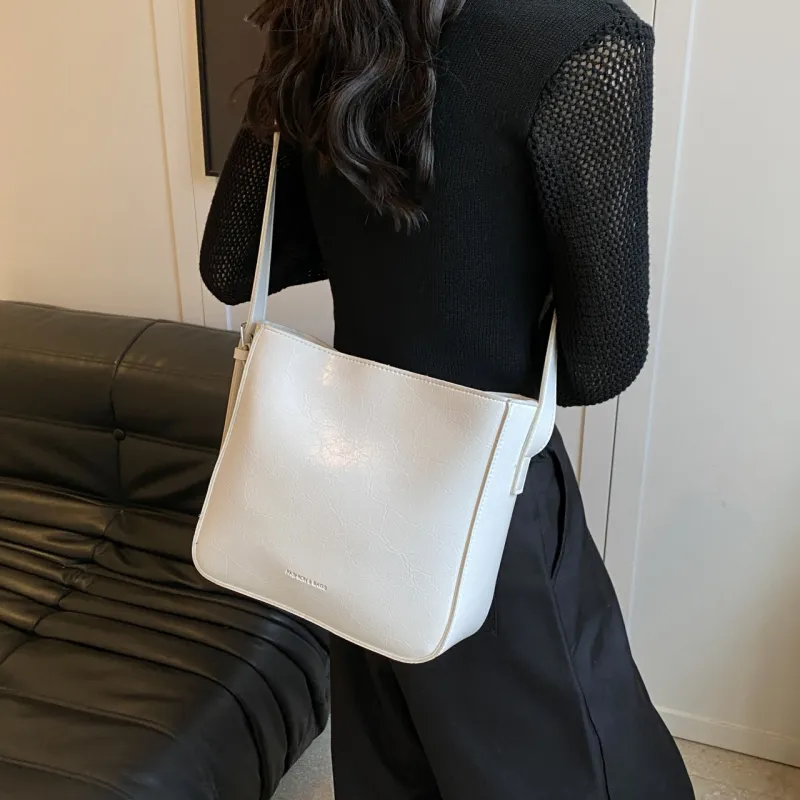 KARUISHA PU Bucket Bag, Crossbody Bag, Shoulder Bag Women's White/Silver/Black/Pink-2