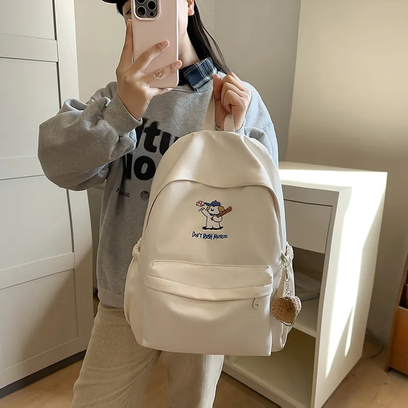 MOM'S HELPER Nylon Backpack Large Size Women's Multicolor-3