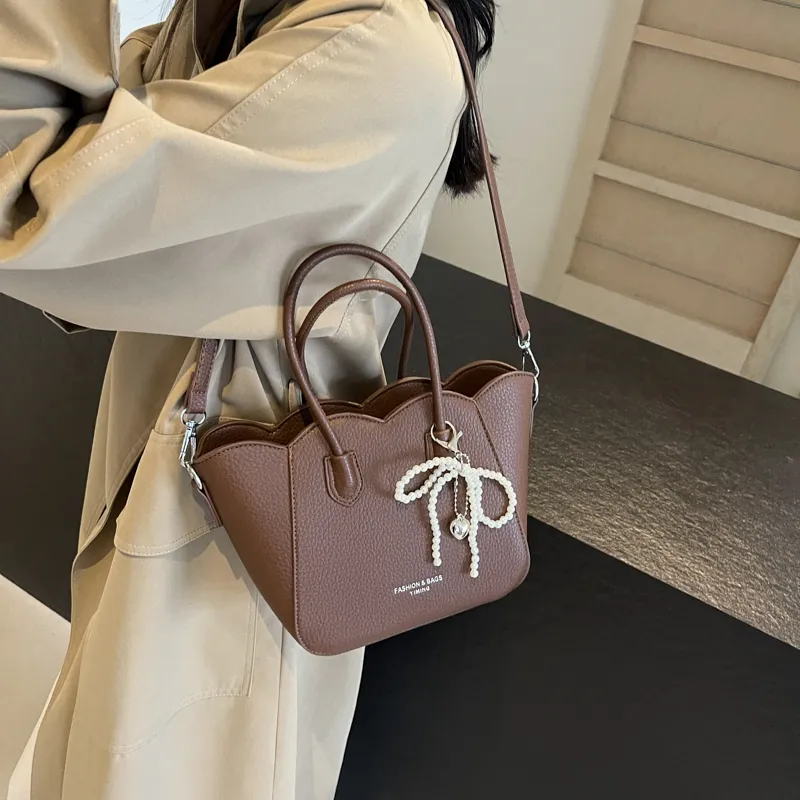 KARUISHA PU Shoulder Bag, Crossbody Bag, Handbag Regular Women's Ecru/Coffee/Silver/Burgundy/Black-5