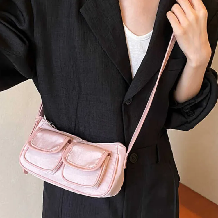 KARUISHA Oxford Underarm Biker Bag, Handbag, Crossbody Bag, Shoulder Bag Women's Red/Black/Blue/Pink-10