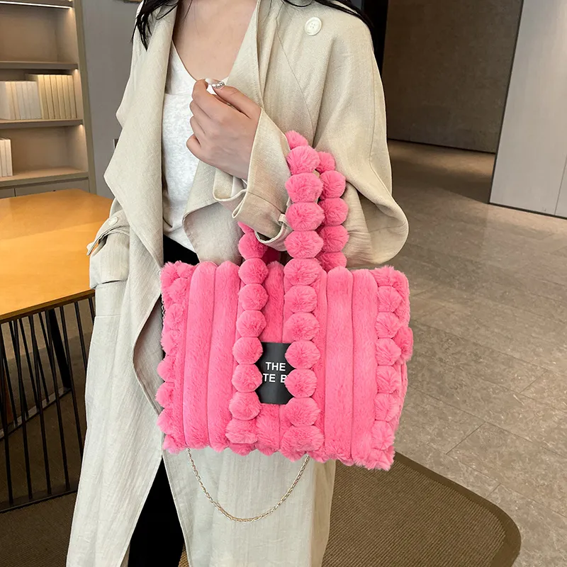 KARUISHA Plush One Shoulder Handbags Regular Women's Multicolor-8