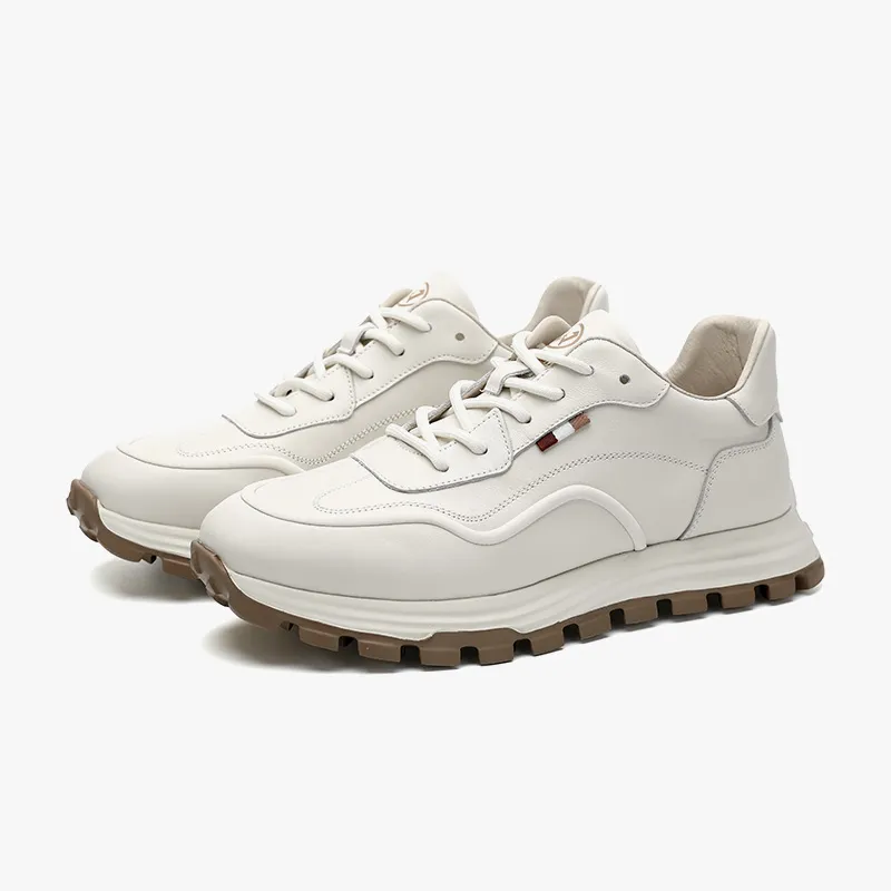 Walker Shop Wear Resistant Low Top Casual Shoes Men's White-2