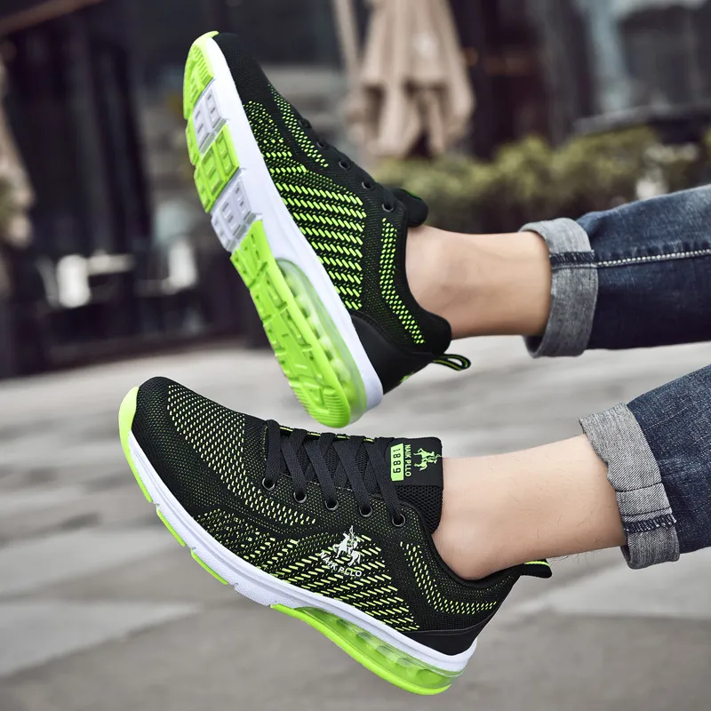 NAIKPLLO Running Shoes Men Low Top Black/Blue-18