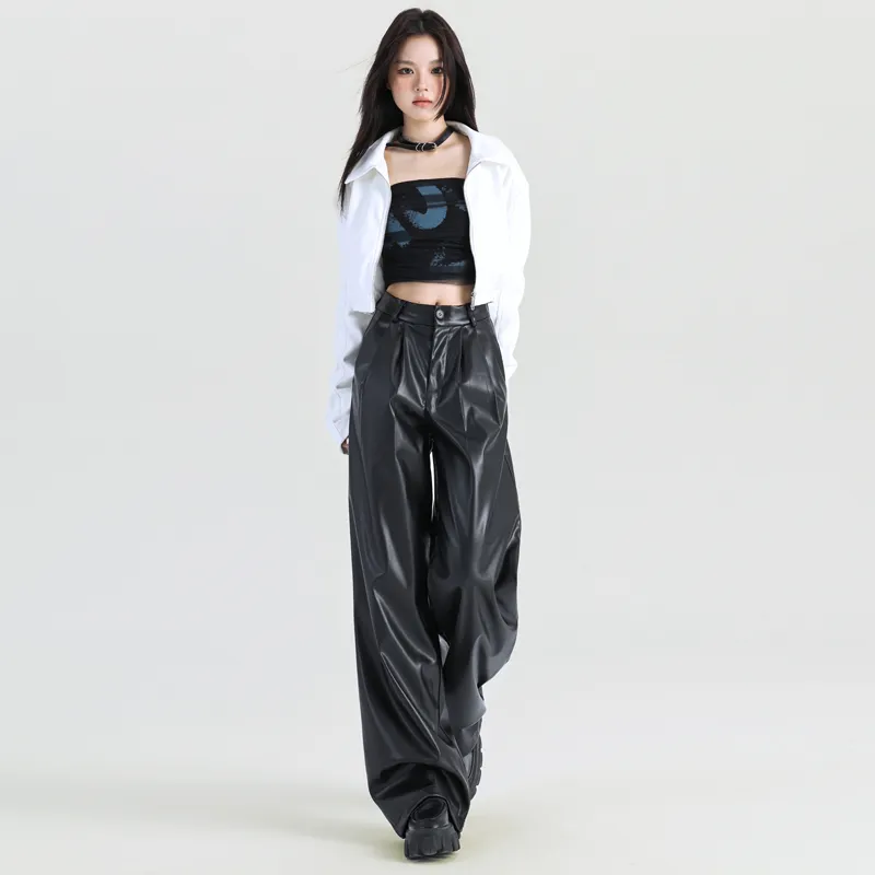 LCEVHZ'S Leather Pants Women's-1