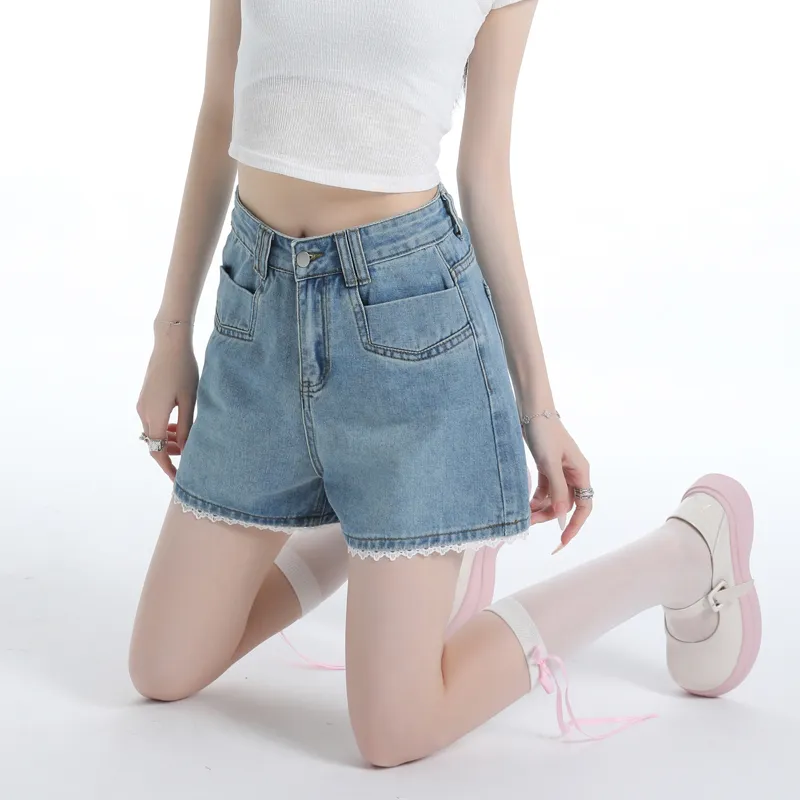 LCEVHZ'S Denim Shorts Women's Light Blue-3