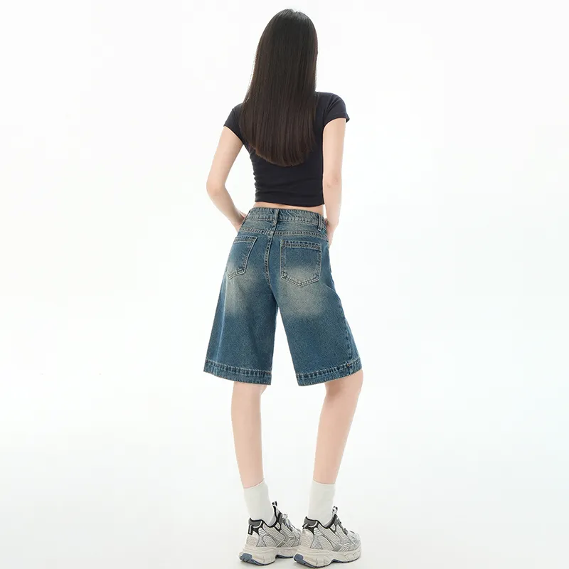 LCEVHZ'S Denim Shorts Women's Vintage Blue-1
