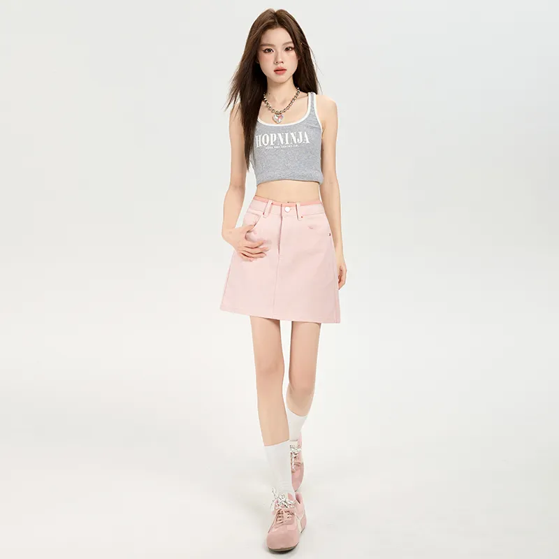 LCEVHZ'S Denim Short Skirts Women's-3