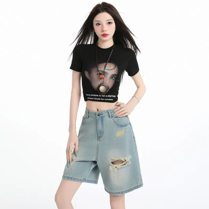 LCEVHZ'S Denim Shorts Women's-11