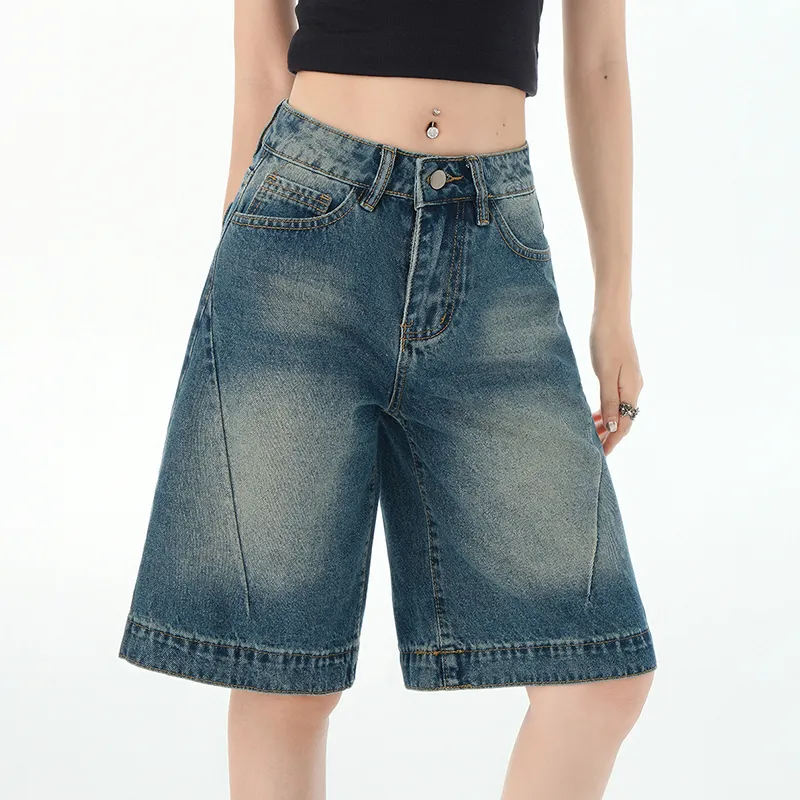 LCEVHZ'S Denim Shorts Women's Vintage Blue-6