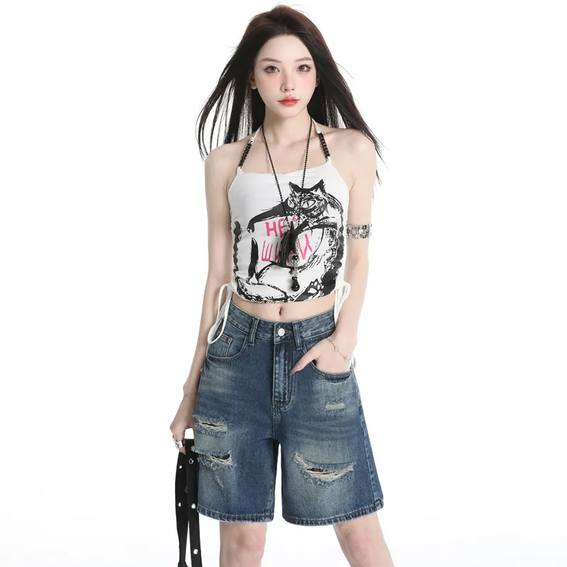 LCEVHZ'S Denim Shorts Women's-4