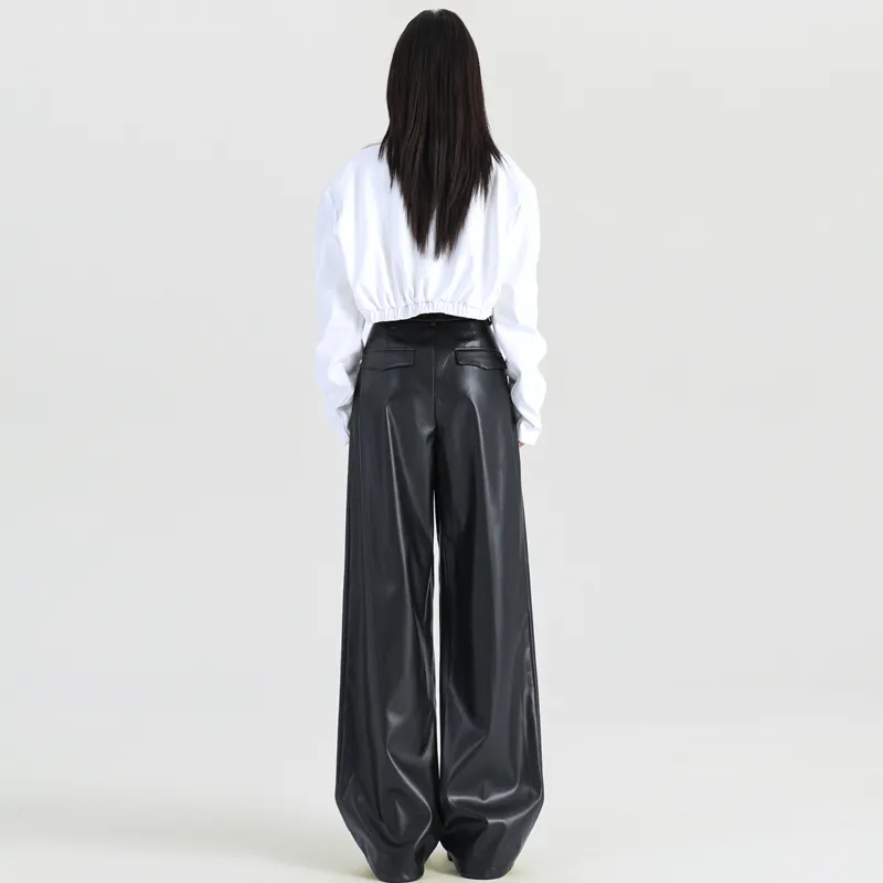 LCEVHZ'S Leather Pants Women's-0