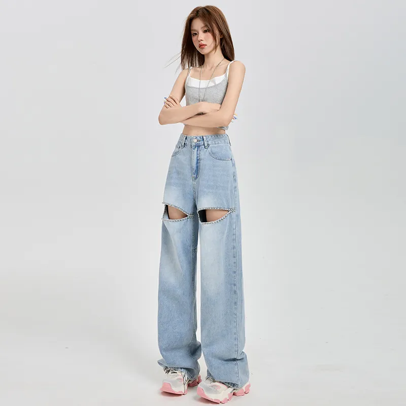 LCEVHZ'S Jeans Women's Light Blue-2
