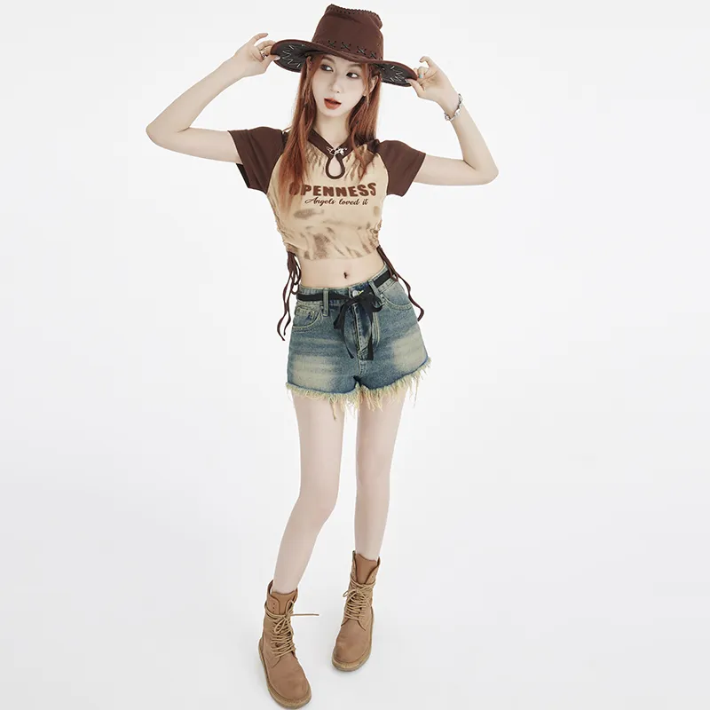 LCEVHZ'S Denim Shorts Women's Nostalgic-3