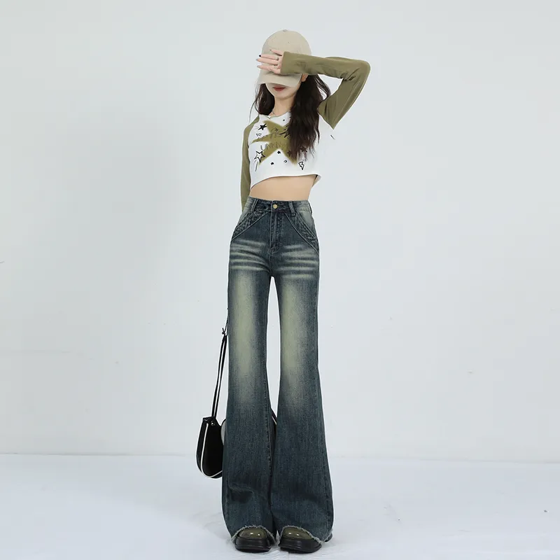 LCEVHZ'S Jeans Women's Vintage Blue-3