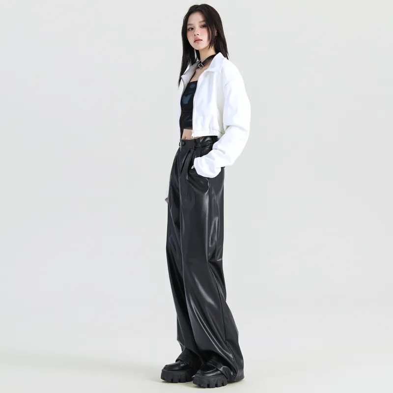 LCEVHZ'S Leather Pants Women's-2