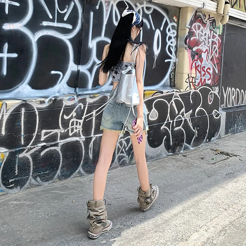 LCEVHZ'S Denim Shorts Women's Moonlight Blue-7