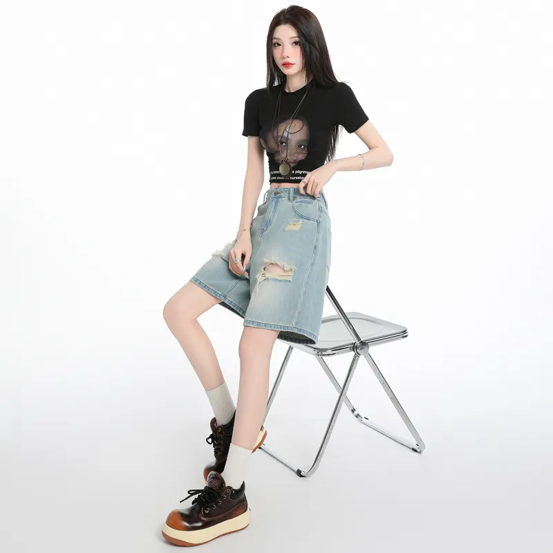 LCEVHZ'S Denim Shorts Women's-10