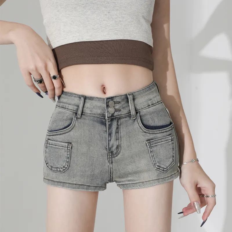 LCEVHZ'S Denim Shorts Women's Nostalgic Blue-2