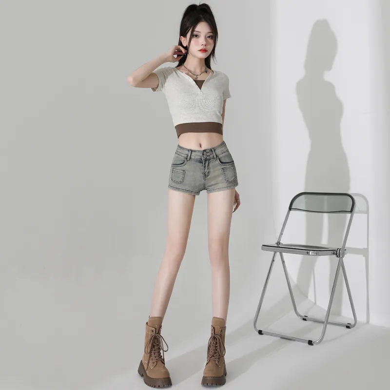 LCEVHZ'S Denim Shorts Women's Nostalgic Blue-3
