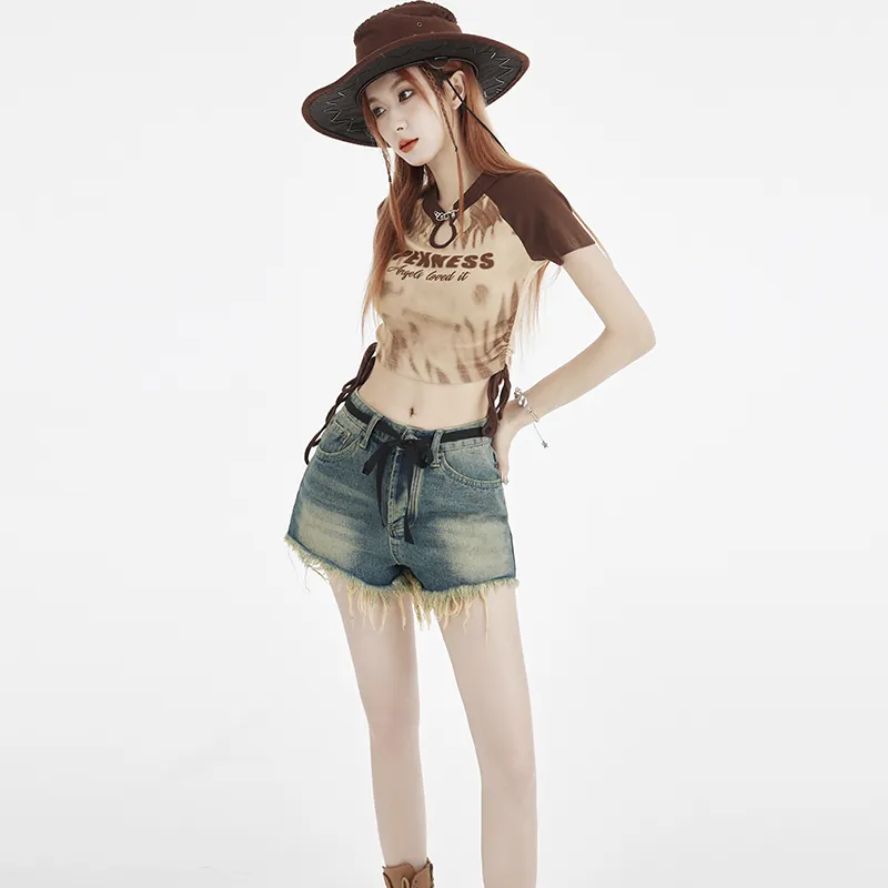 LCEVHZ'S Denim Shorts Women's Nostalgic-1