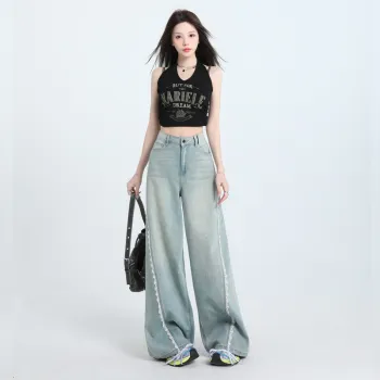 LCEVHZ'S Jeans Women's Nostalgic Light Blue