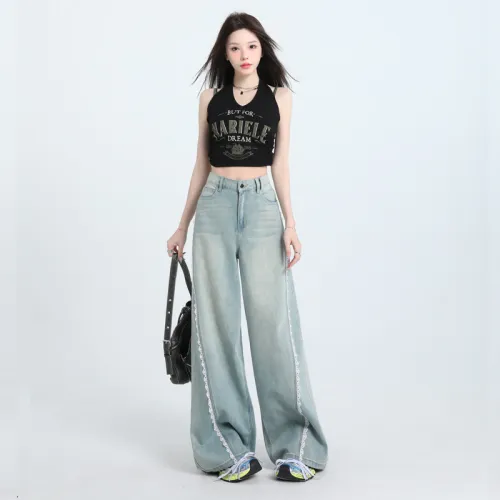 LCEVHZ'S Jeans Women's Nostalgic Light Blue