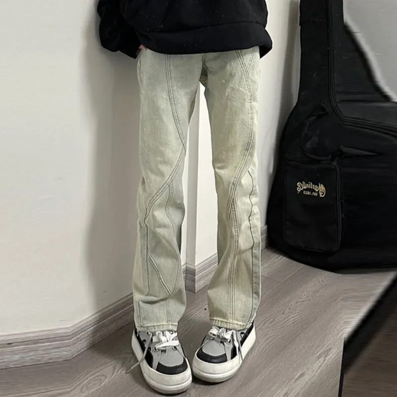 LCEVHZ'S Jeans Women's Yellow Mud-2
