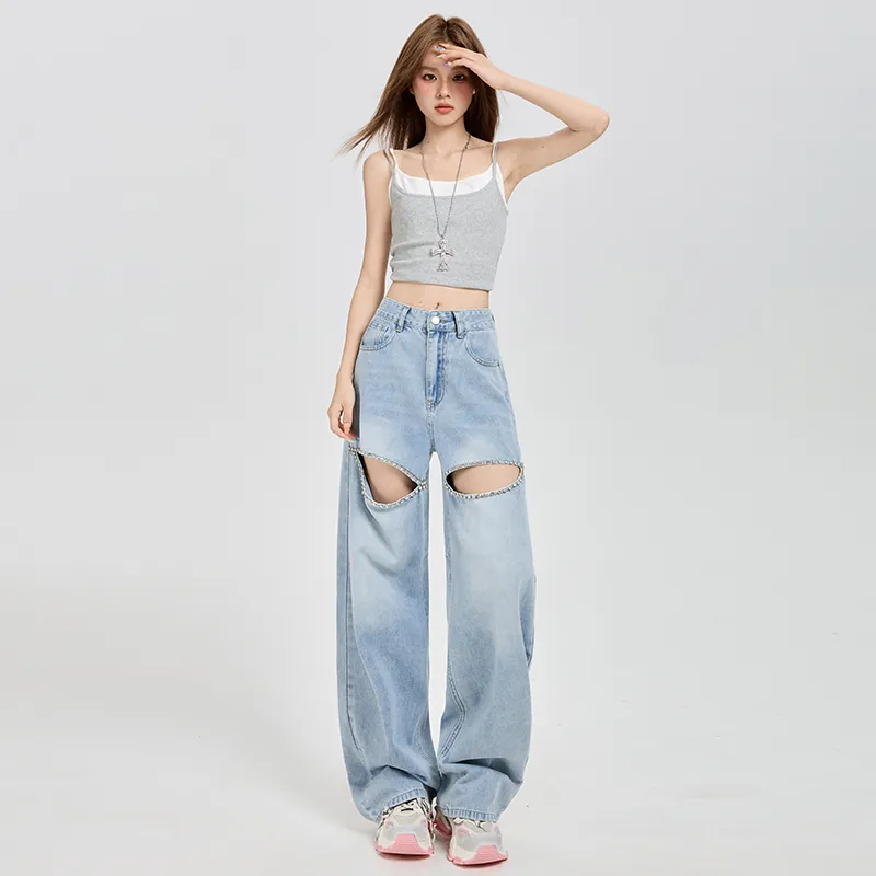 LCEVHZ'S Jeans Women's Light Blue-5