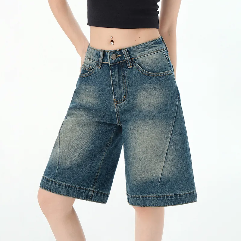 LCEVHZ'S Denim Shorts Women's Vintage Blue-7
