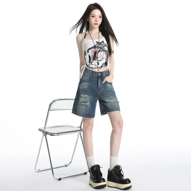 LCEVHZ'S Denim Shorts Women's-5