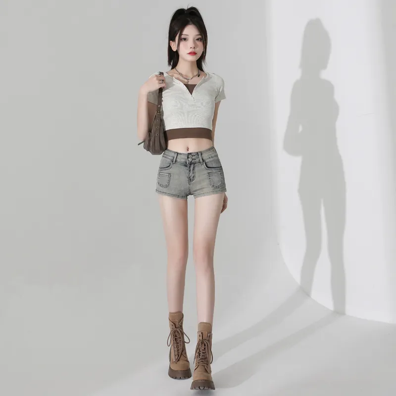 LCEVHZ'S Denim Shorts Women's Nostalgic Blue-6