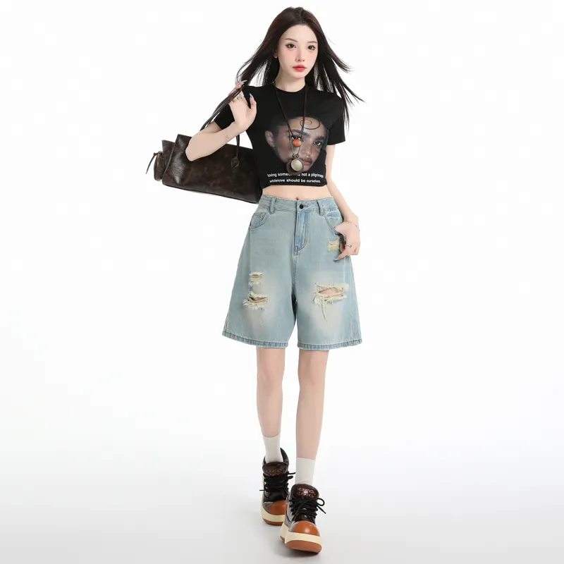 LCEVHZ'S Denim Shorts Women's-9