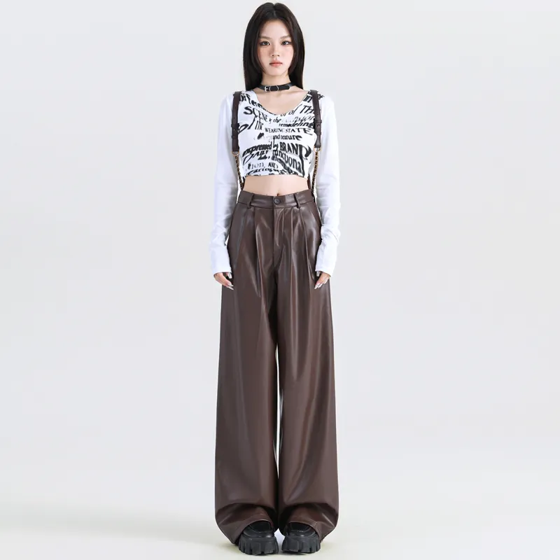 LCEVHZ'S Leather Pants Women's-7