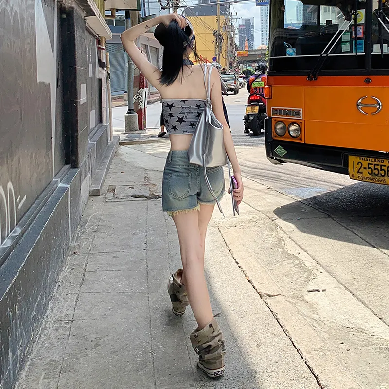 LCEVHZ'S Denim Shorts Women's Moonlight Blue-2