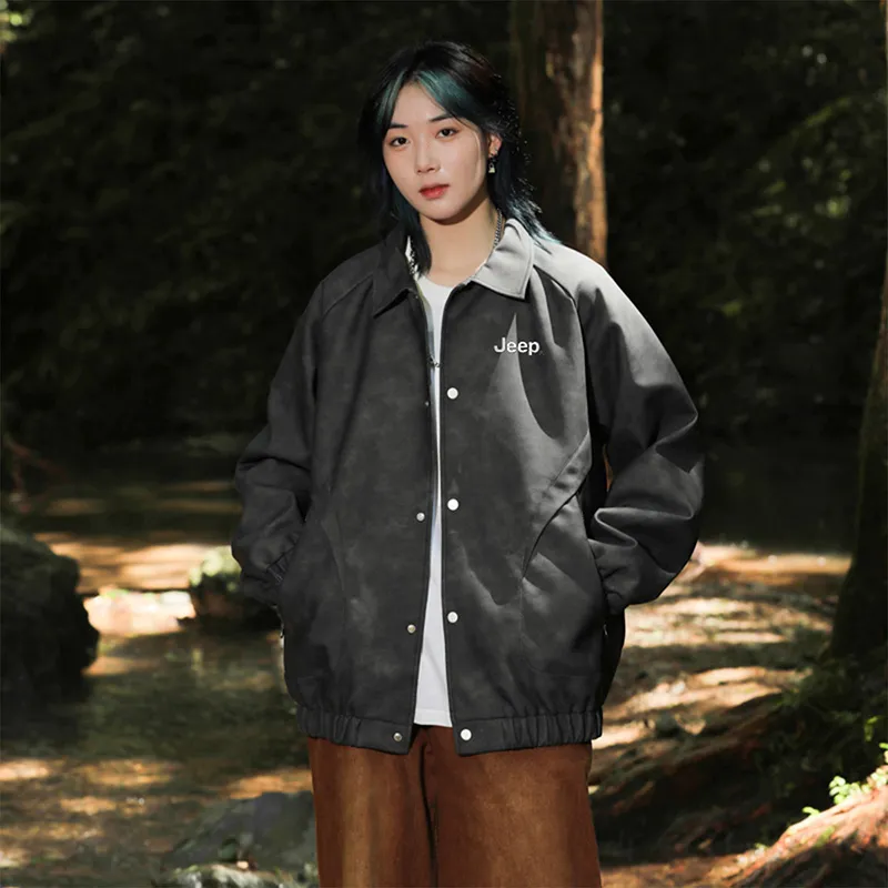 Jeep Leather Jacket Fall And Winter Unisex-14
