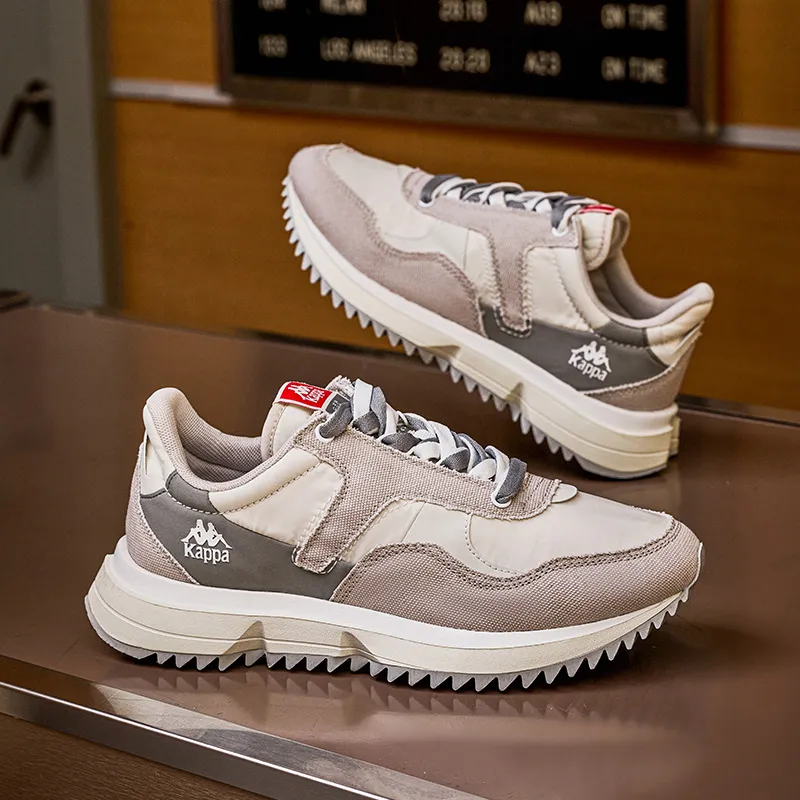 Kappa Cushioning, Abrasion Resistant, Breathable, Lightweight Low Top Casual Shoes Unisex White Gray-9