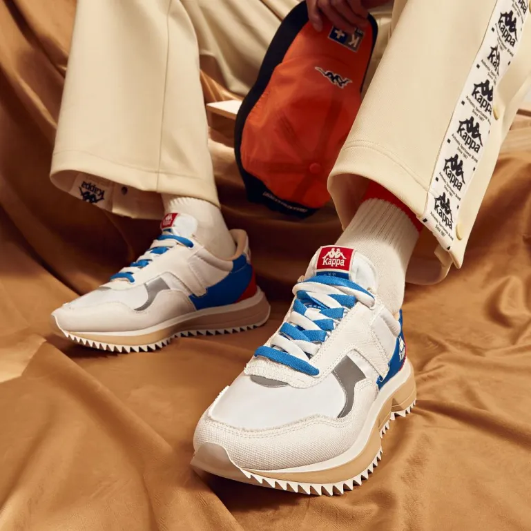 Kappa Low Top Running Shoes Unisex White Blue-1