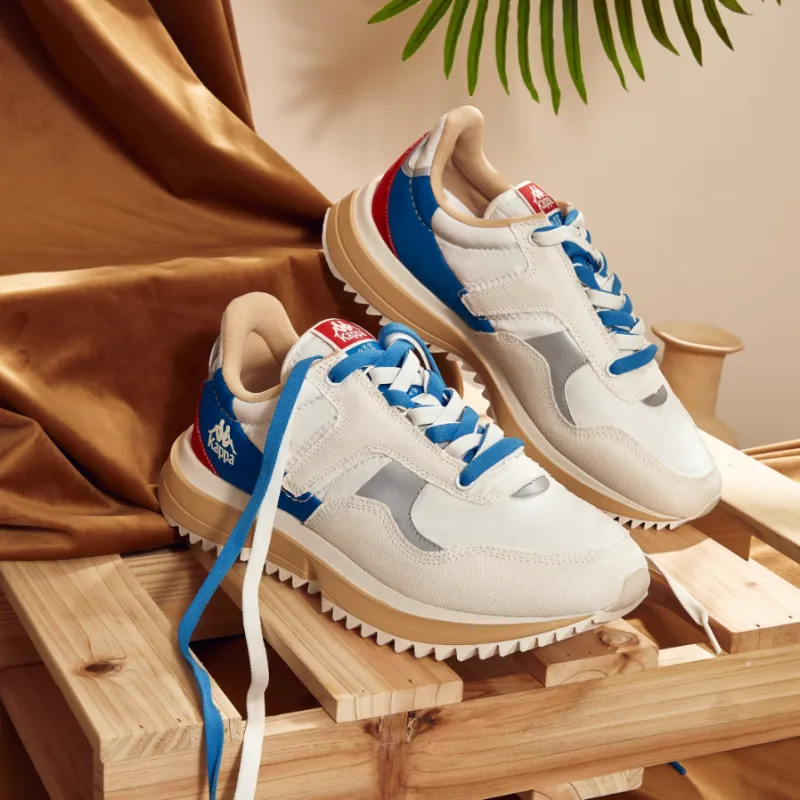 Kappa Low Top Running Shoes Unisex White Blue-4