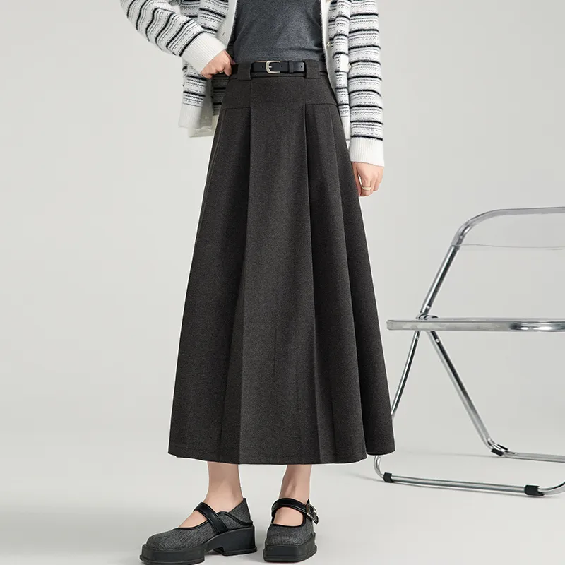 Oudifu Casual Long Skirt Women's-14