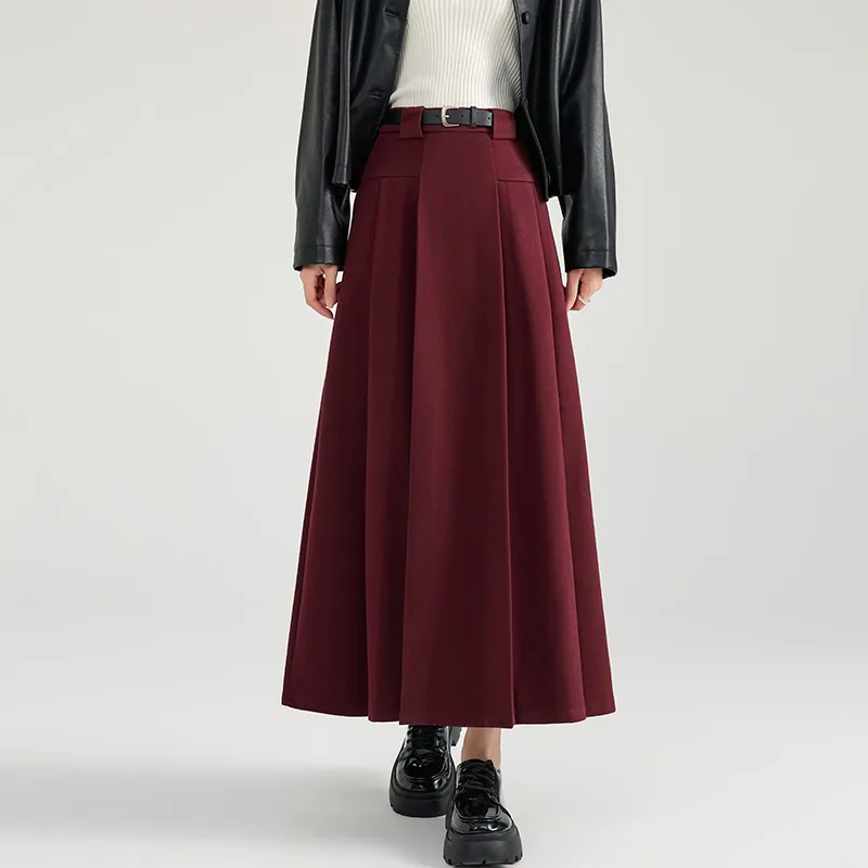 Oudifu Casual Long Skirt Women's-2
