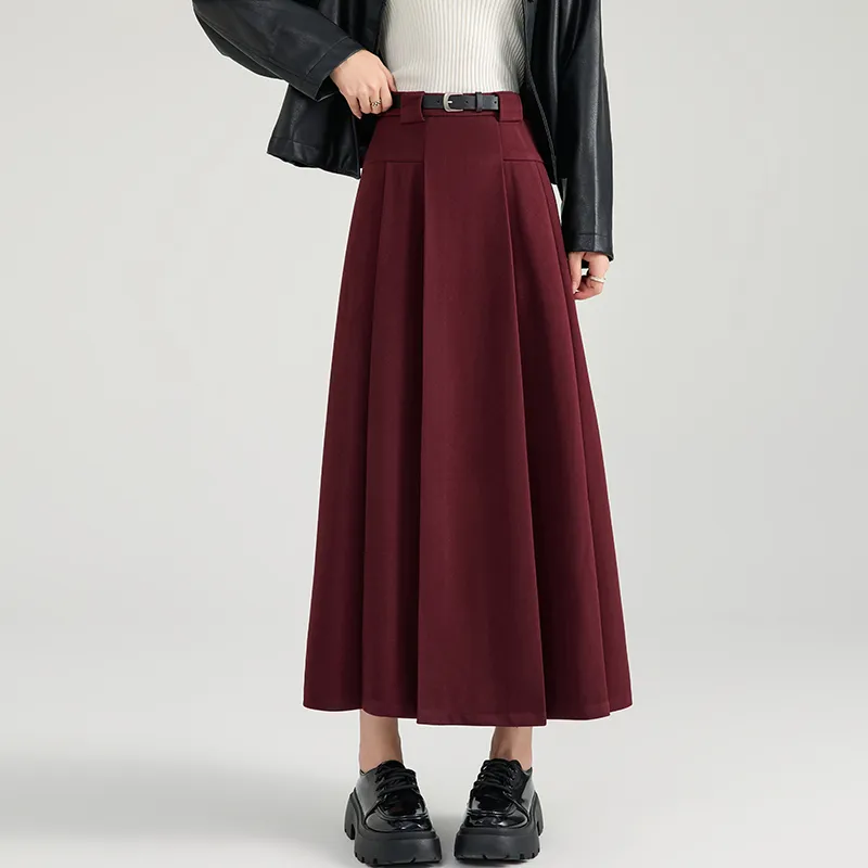 Oudifu Casual Long Skirt Women's-1