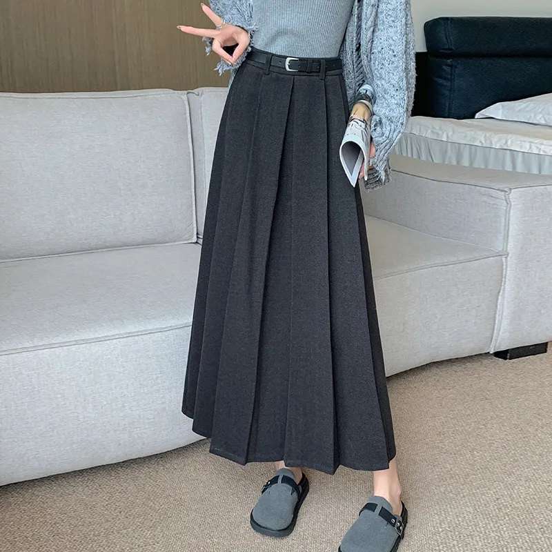 Oudifu Casual Long Skirt Women's-10