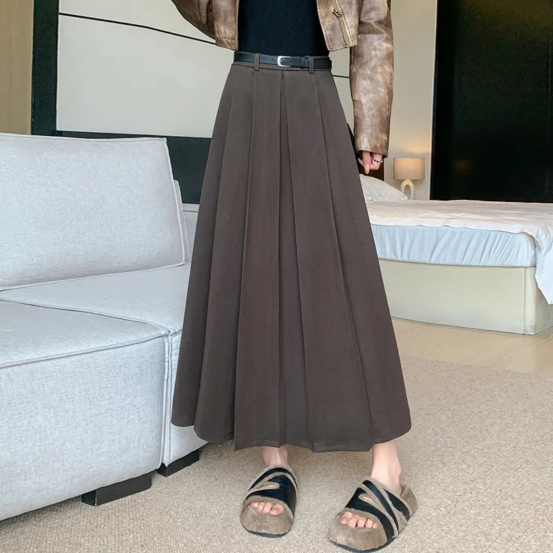 Oudifu Casual Long Skirt Women's-16