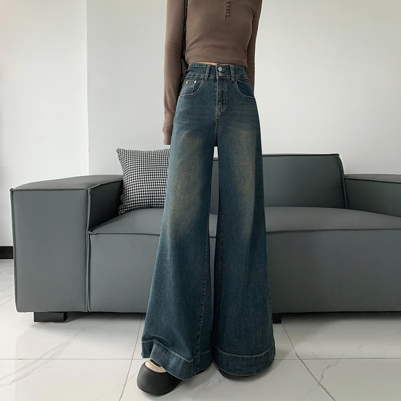 Oudifu Jeans Women's Denim Blue-2