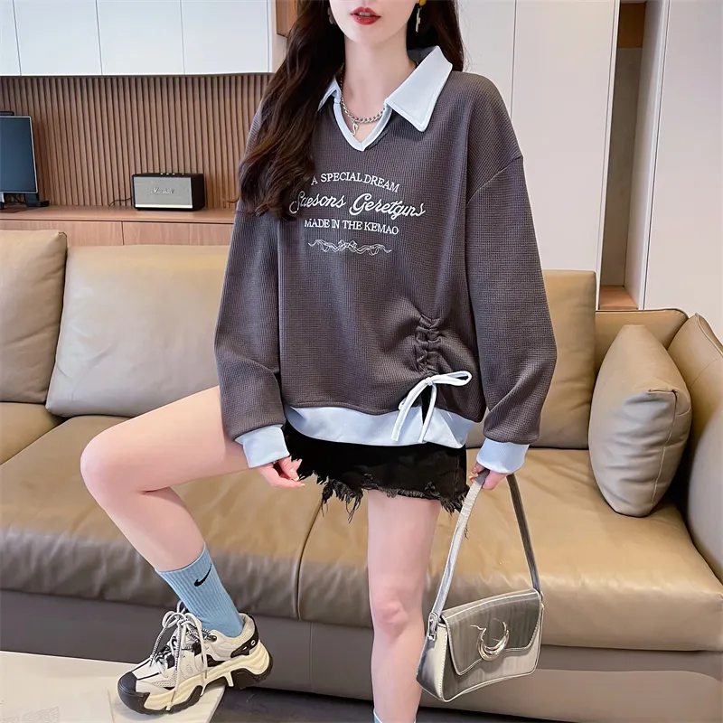 Oudifu Sweatshirts Women's-6