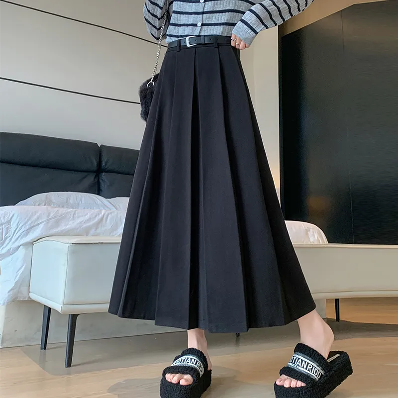Oudifu Casual Long Skirt Women's-6