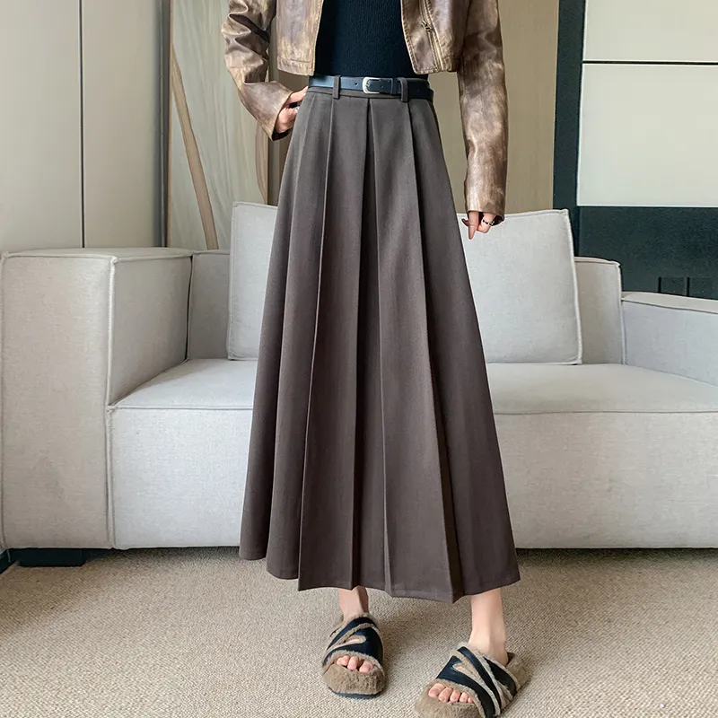 Oudifu Casual Long Skirt Women's-14