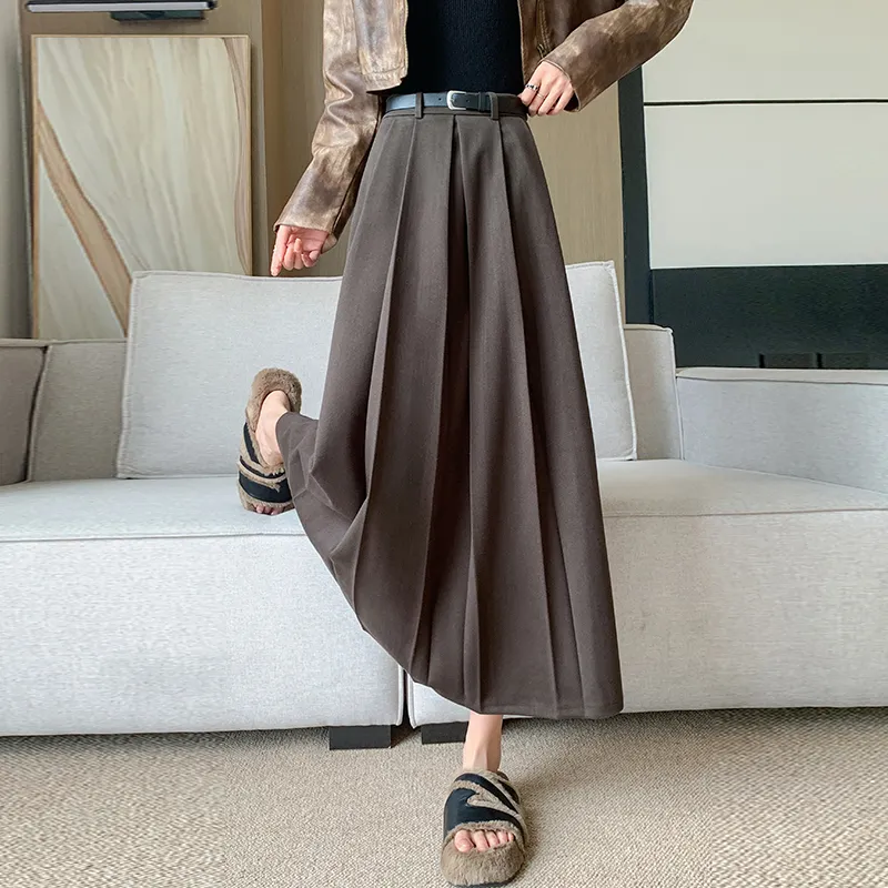 Oudifu Casual Long Skirt Women's-15