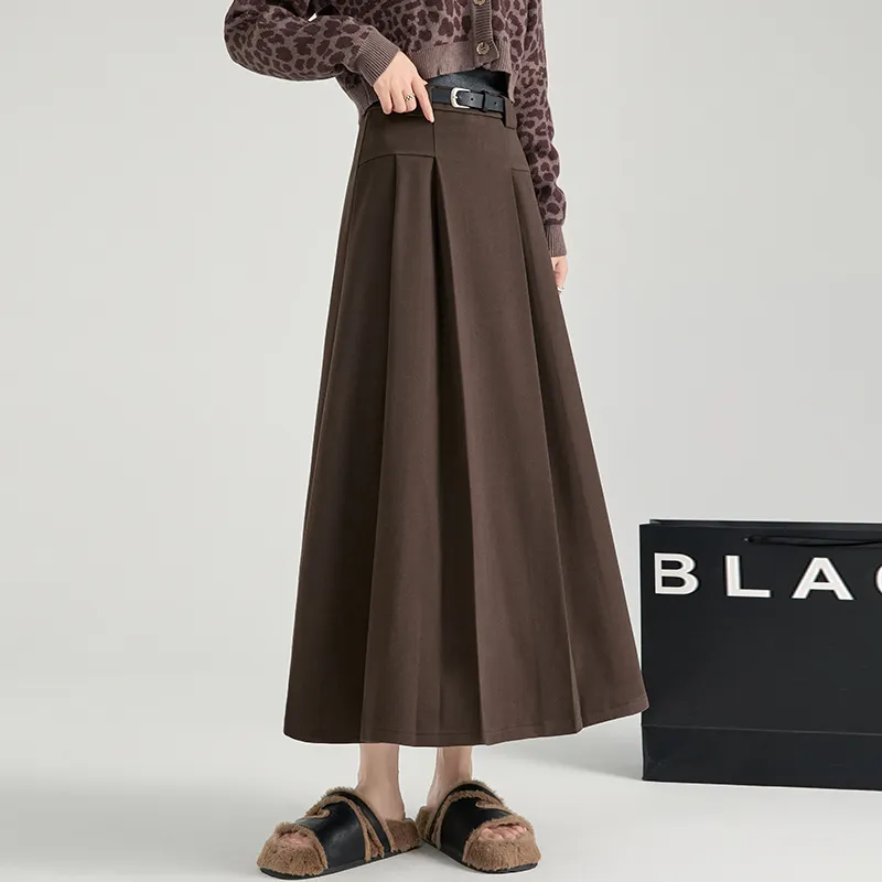 Oudifu Casual Long Skirt Women's-11