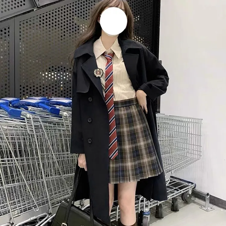 Oudifu Trench Coats Women's-2